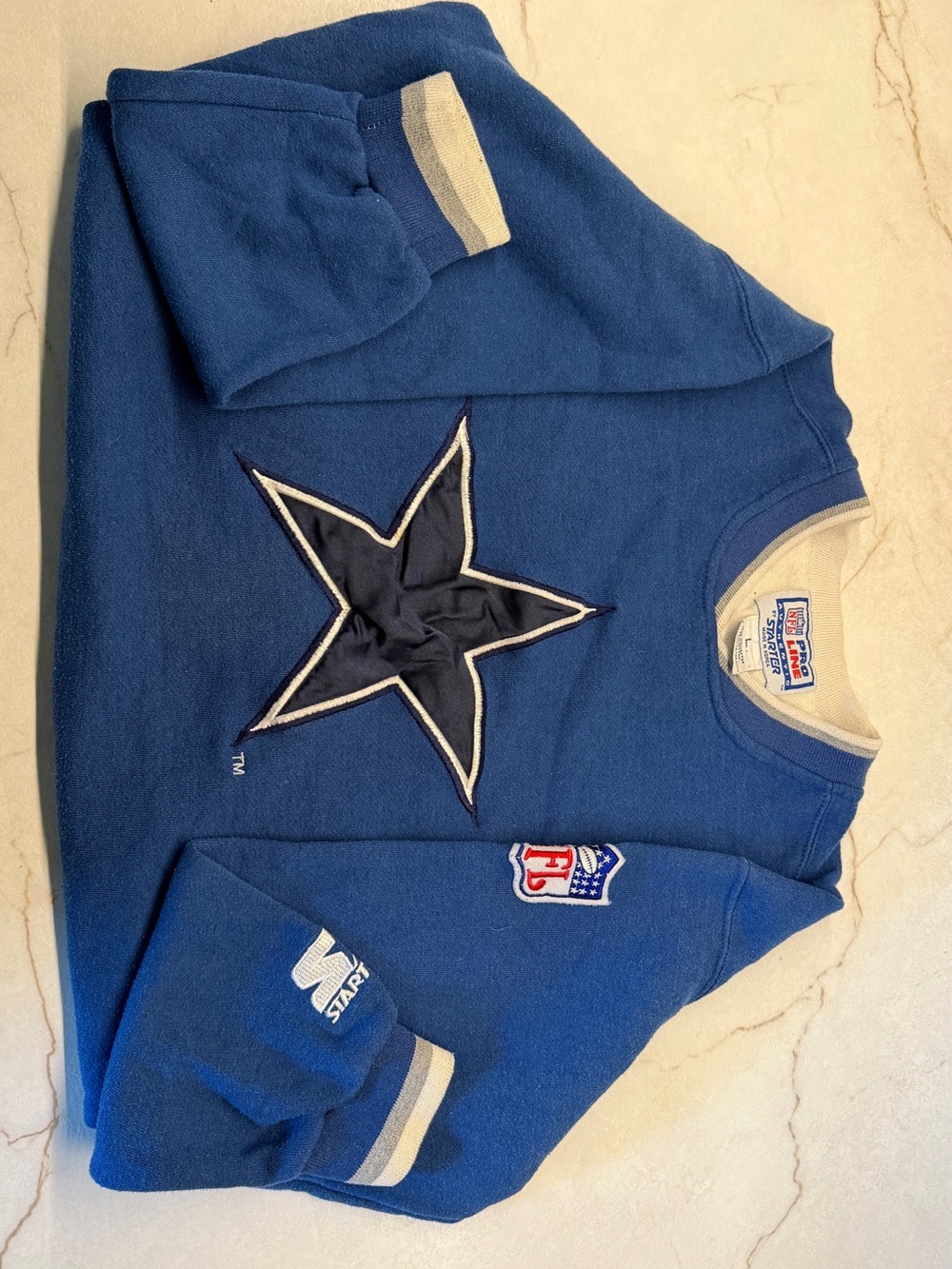 Vintage 90s Blue Dallas Cowboys Star Sweatshirt